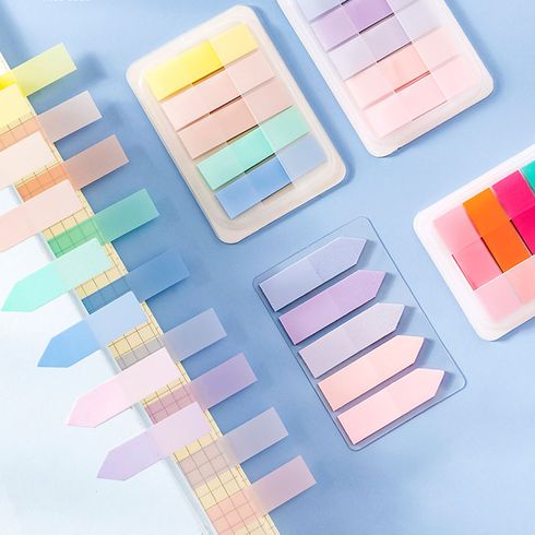 200 Pieces Morandi Colored Page Markers Sticky Index Tabs Arrow Flag Tabs Waterproof Writable Page Flags Removes Cleanly