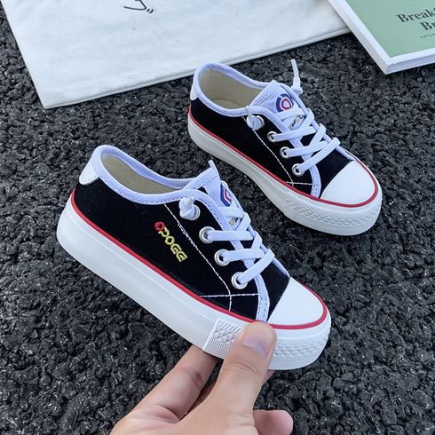 Toddler / Kid Lace Up Colorblock Canvas Shoes