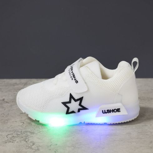 Toddler Mesh Panel White LED Sneakers