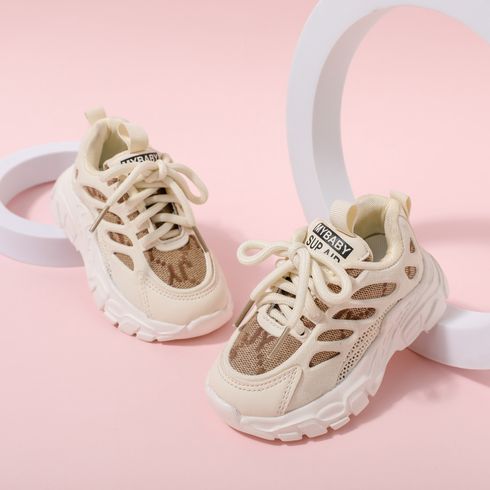 Toddler Letter Graphic Fashion Beige Sneakers