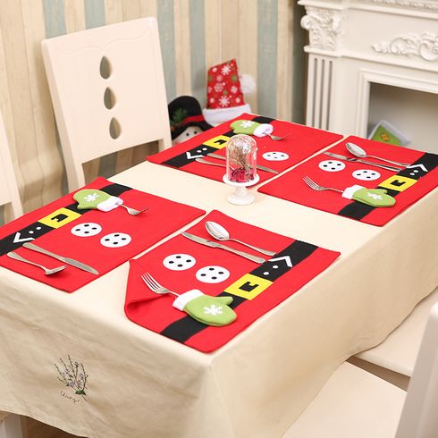Christmas Placemat Non-Woven Dining Table Mat Xmas Kitchen Decoration