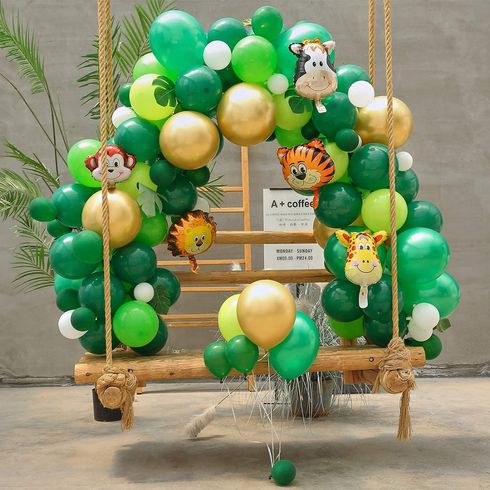 164Pcs Jungle Party Balloons Garland Arch Kit, Safari Party Decorations Wild Birthday Party Supplies