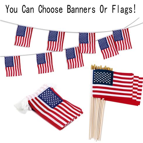 25-pack/10-pack Hand Shaker Independence Day Decoration