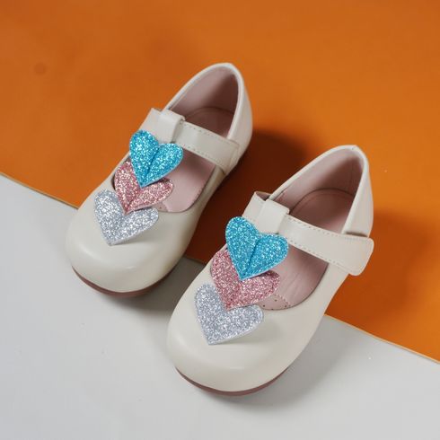 Toddler / Kid Glitter Heart Decor Flats Mary Jane Shoes