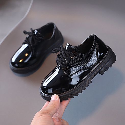 Toddler / Kid Fashion Croc Embossed Lace Up Flats