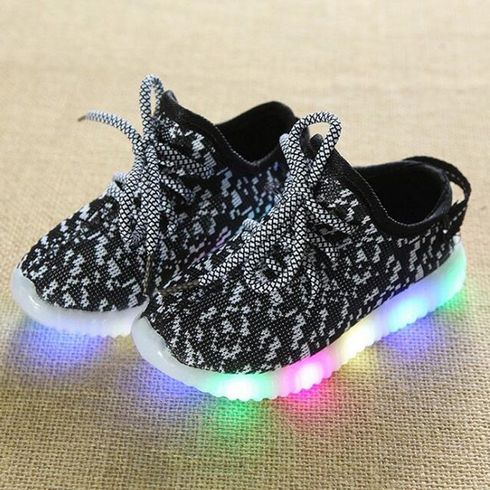 Toddler / Kid Breathable Lace- up LED Sneakers