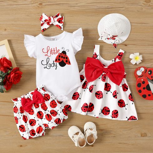 Baby Girl Ladybird Print Romper or Dress Sets