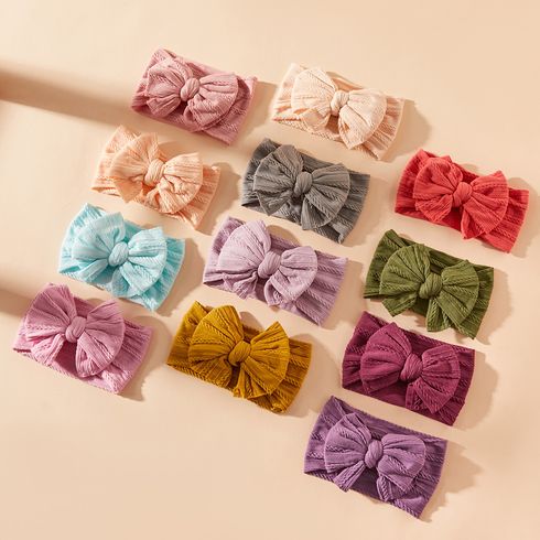 Solid Bowknot Hairbands for Girls Pink big image 9