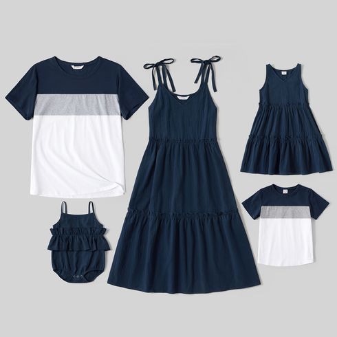 Mosaic 100% Cotton Solid and Color Block Family Matching Sets