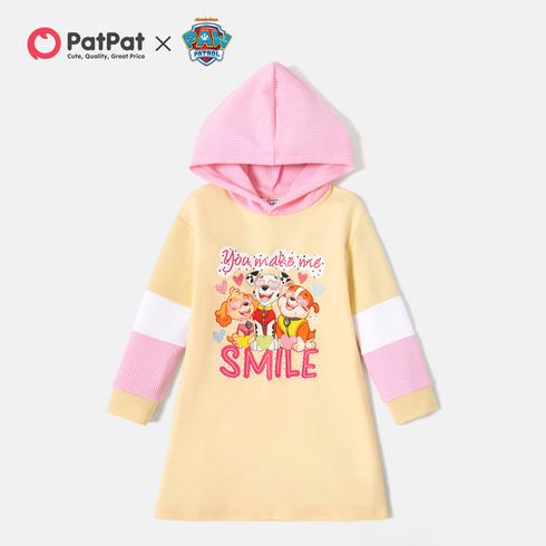 PAW Patrol Toddler Girl Colorblock 'Happy Pups' Hooded Dress