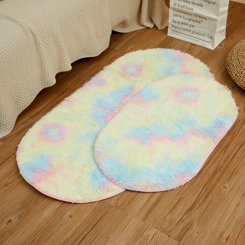 maison ovale tapis de chevet épaissi chambre d'enfant poilu ramper chambre salon plein de table basse tatami tapis rose
