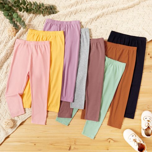 Toddler Girl Casual Solid Color Casual Pants Pink big image 2