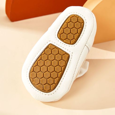 Baby / Toddler White Bowknot Decor Velcro Closure Prewalker Shoes White big image 3