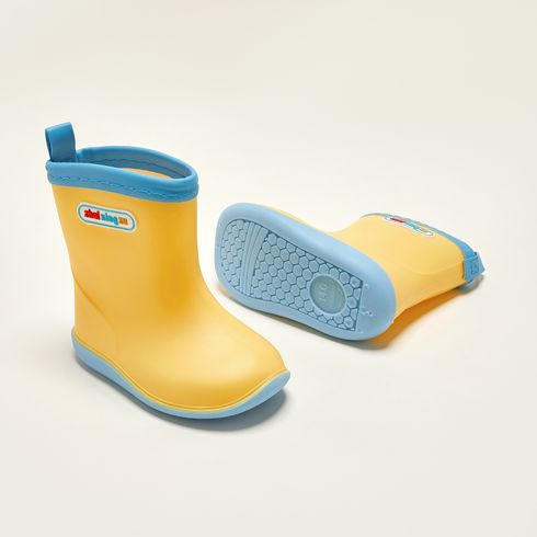 Toddler / Kid Letter Detail Yellow Rain Boots