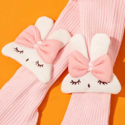 Baby / Toddler / Kid Cartoon Rabbit Decor Solid Color Pantyhose Tights Pink big image 8