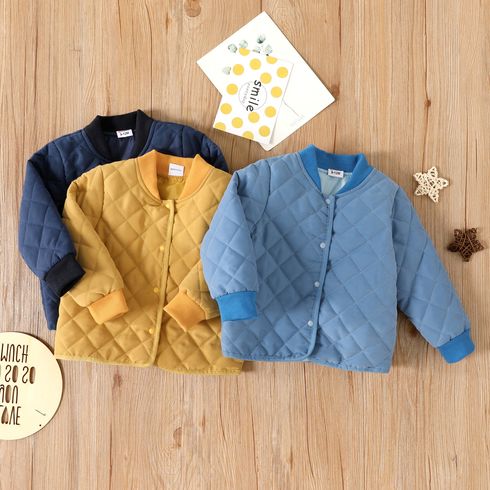 Baby Girl/Boy Argyle Pattern Button Design Jacket Coat