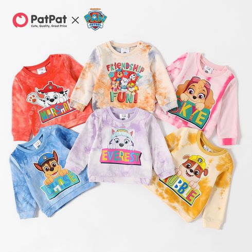 PAW Patrol Little Boy/Girl 100% Cotton Tie-dyed Pups Print Sweatshirts