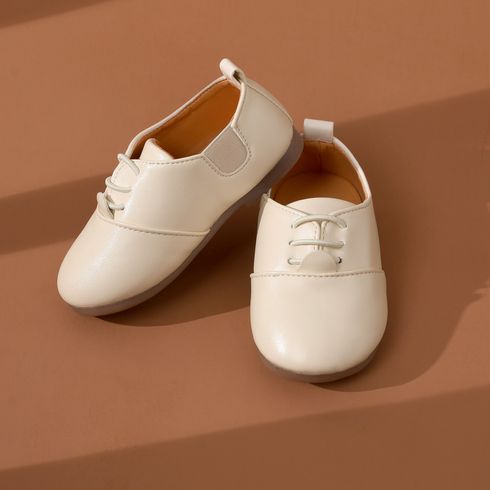 Toddler / Kid Solid Color Lace-up Decor Slip-on Shoes