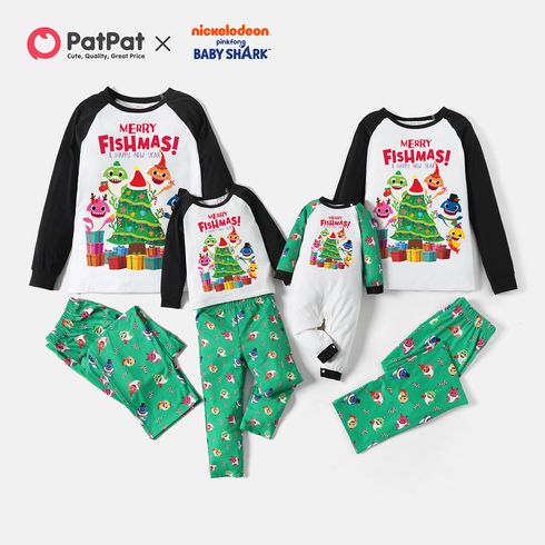 Baby Shark Christmas Tree Family Matching Pajamas Sets(Flame resistant)