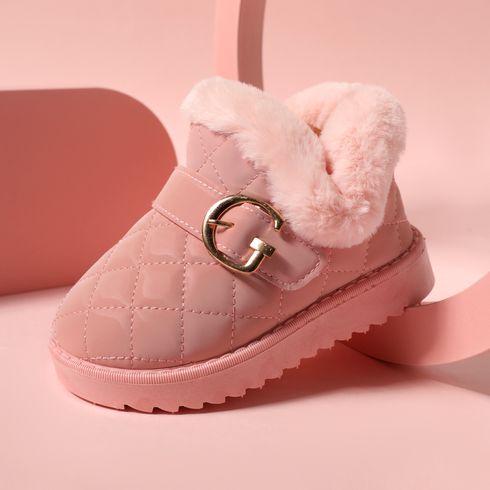 Toddler / Kid Pink Quilted Fleece-lining Snow Boots