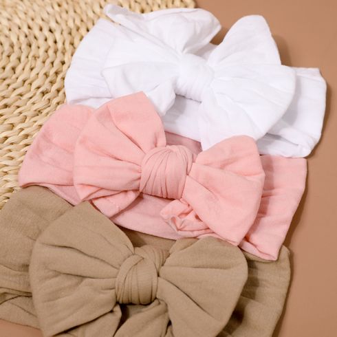 3-pack Swallowtail Double Knotted Bow Wide Headband for Girls