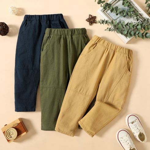 100% Cotton Solid Army Green or Khaki or Dark Blue Toddler Casual Pants Sweatpants