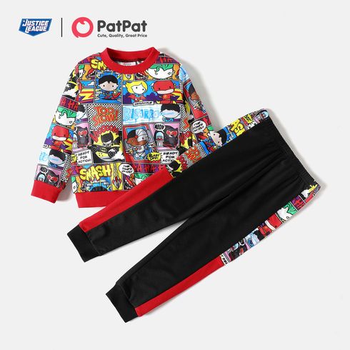 Justice League Toddler Boy 2-piece Super Heroes Sweatshirt and Colorblock Pants Set