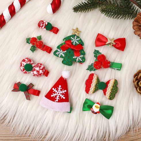 5-pack Christmas Hair Clip Party Hair Accessory Ornament Set