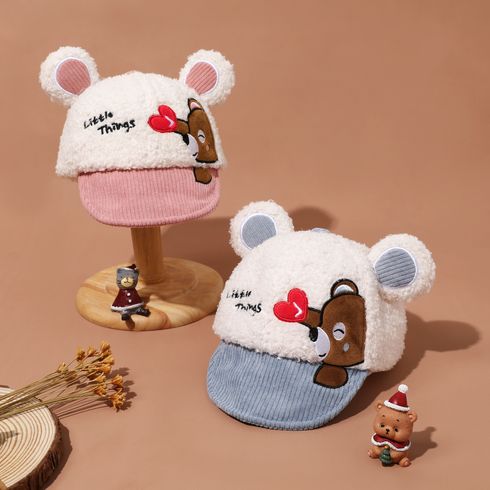 Baby / Toddler Winter Cute Cartoon Bear Letter Design Baseball Cap