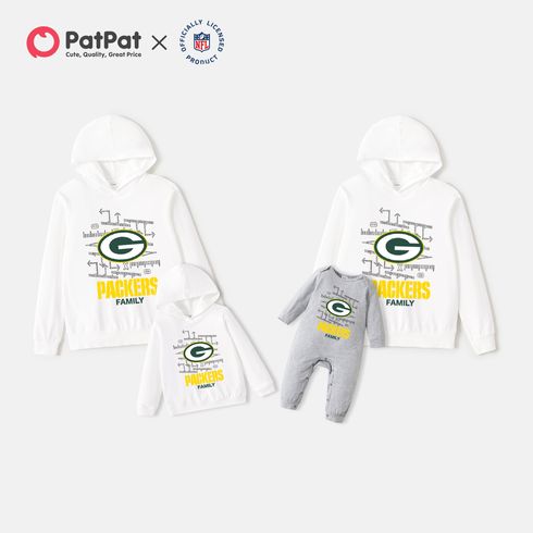 NFL Family Matching White PACKERS FAMILY Letter Logo Top Sweatshirt