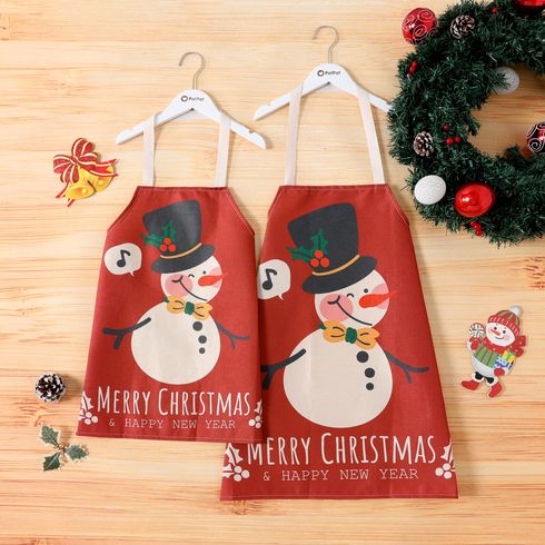 Christmas Cartoon Print Apron for Mom and Me