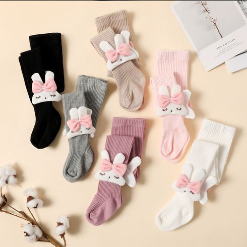 Baby / Toddler / Kid Cartoon Rabbit Decor Solid Color Pantyhose Tights Pink big image 11