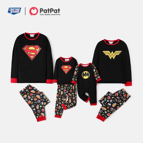 Justice League Family Matching Super Hero Top and Allover Pants Pajamas Sets