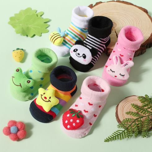 Dreidimensionale Socken der Babykarikatur-Tierfrucht