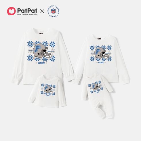 NFL Family Matching Detroil Lions Long-sleeve Tees