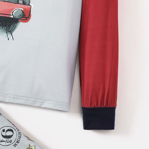 Harry Potter Family Matching Raglan-sleeve Graphic Pajamas Sets (Flame Resistant) Grey big image 4