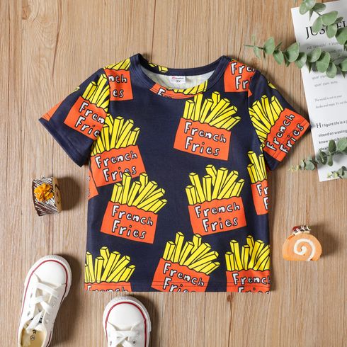 Toddler Boy Casual Fast Food Print Short-sleeve Tee