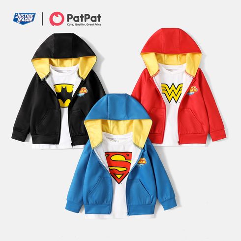 Justice League Toddler Boy Super Heroes 2 in 1 Zip-up Hooded Jacket