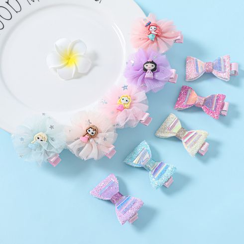 5-pack Multicolor Doll Hair Clips Bow Hair Clips Hair Accessories for Girls