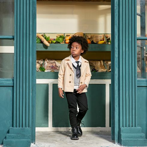 casaco trincheira trench coat trenched 100% algodão infantil menino 100% algodão
