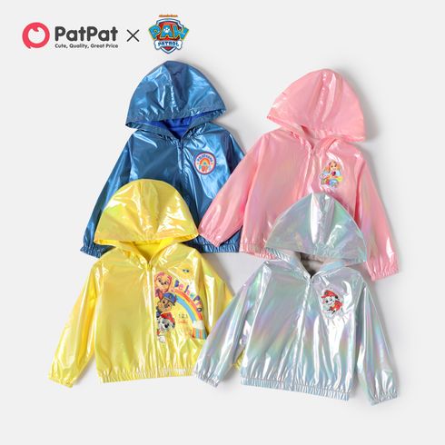 Paw Patrol Toddler Girl/Boy Rainbow Print Metallic Laser Hooded Jacket