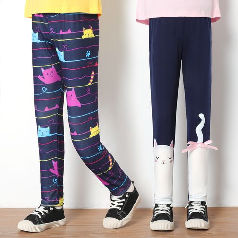 Kid Girl Animal Print Elasticized Leggings