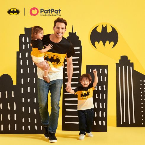 Batman Graphic Colorblock Short-sleeve T-shirts for Dad and Me