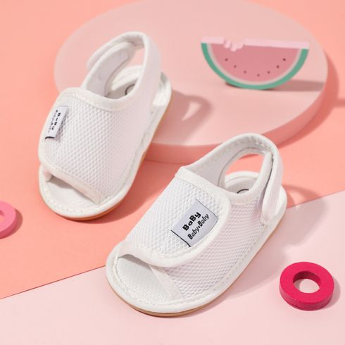 Baby / Toddler Letter Tab Soft Sole Prewalker Shoes White big image 1
