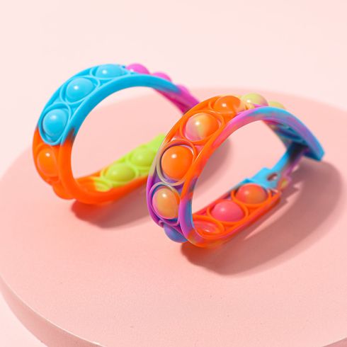 Kids Rainbow Silicone Sensory Stress Relief Toy Bracelet