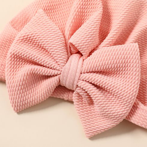 1Pc Solid Bow Decor Headband or Hat for Mom and Me Rose Gold big image 2