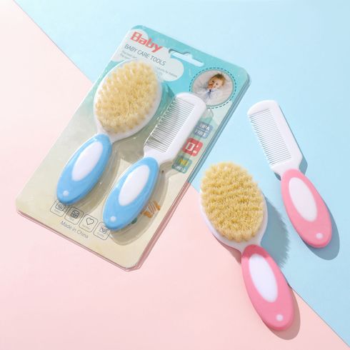 Safety Baby Hair Brush & Comb Set Newborn Wash Hair Massage Scalp Brush Cleaning Care