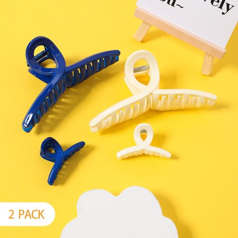 2-pack Solid Hair Claw for Mom and Me