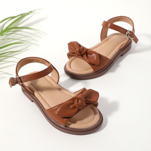 Toddler / Kid Bow Decor Brown Sandals