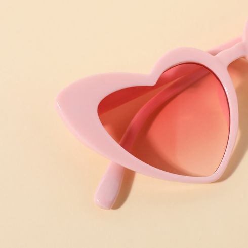 Peach Heart Frame Decorative Glasses for Mom and Me (With Glasses Bag) Pink big image 4